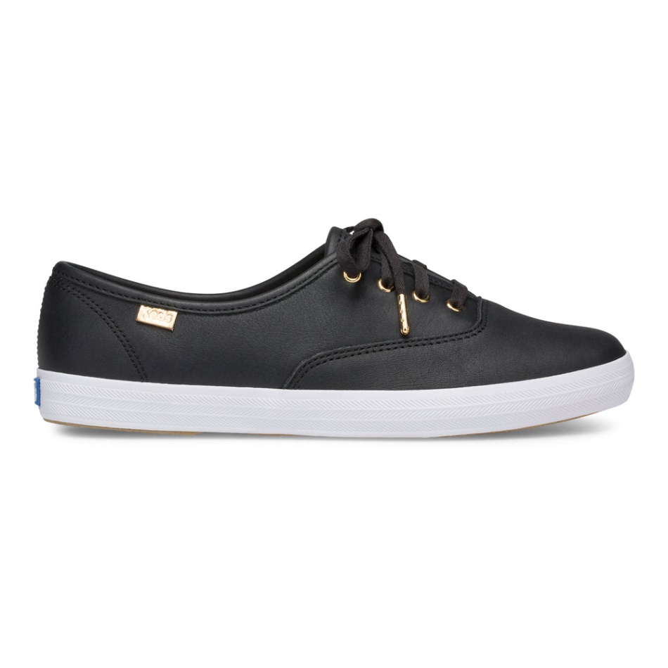 keds_womens_champion_luxe_leather_ii_black.jpg Keds Women's Champion Luxe Leather II Black - Image 1