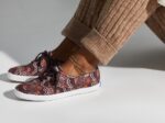 Keds Women's Champion Organic Cotton Ripple Floral Burgundy - Image 12
