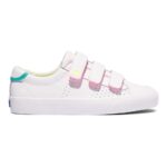 Keds Women's Crew Kick 75 V Leather White-Teal - Image 11