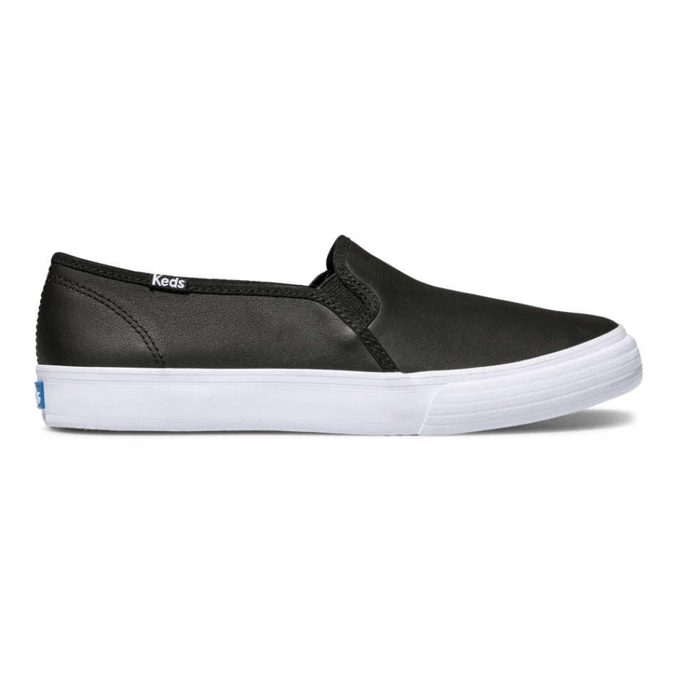 keds_womens_double_decker_leather_black.jpg Keds Women's Double Decker Leather Black - Image 1
