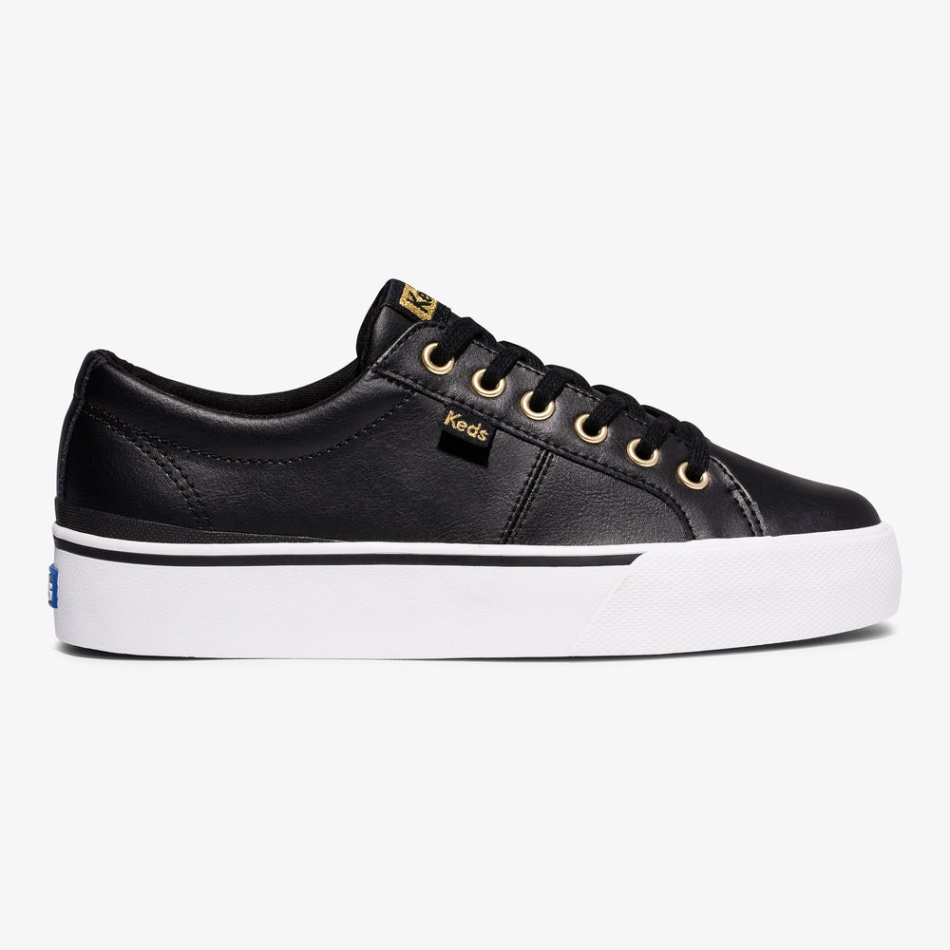 keds_womens_jump_kick_duo_leather_black.jpg Keds Women's Jump Kick Duo Leather Black - Image 1