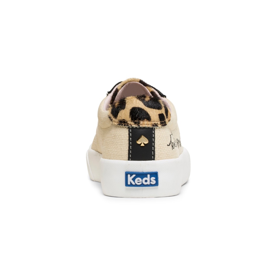 Keds Women's Keds x Kate Spade New York Crew Kick Leather Raffia Black-Tan - Image 10