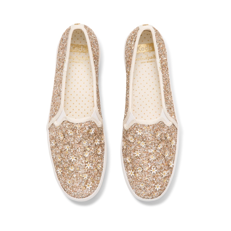 Keds Women's Keds x Kate Spade New York Triple Decker Glitter Flowers Metallic - Image 9