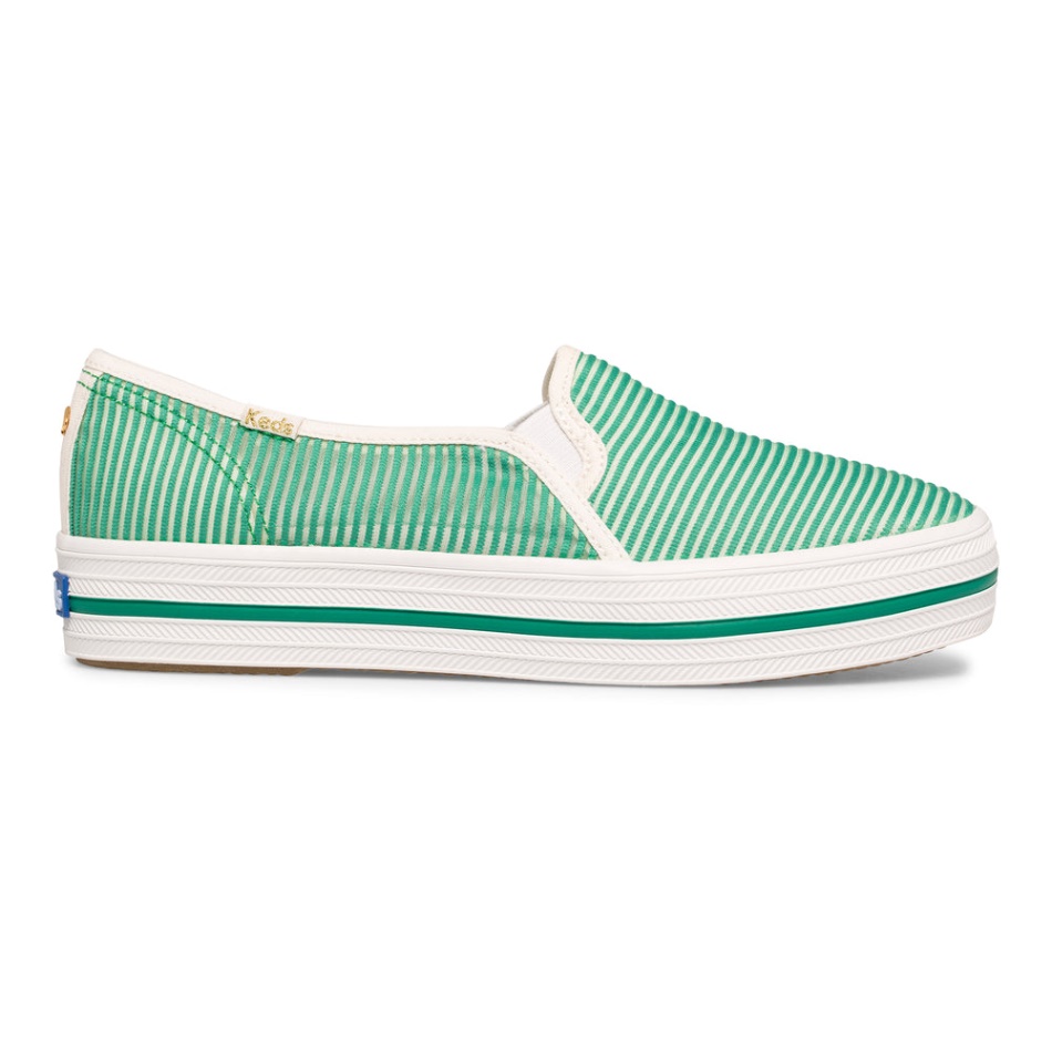 Keds Women's Keds x Kate Spade New York Triple Decker Stripe Mesh Green - Image 1