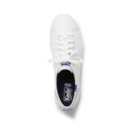 Keds Women's Kickstart Retro Court Leather White-Blue - Image 10