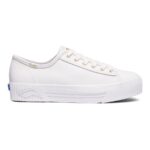 Keds Women's Triple Kick AMP Leather White - Image 2