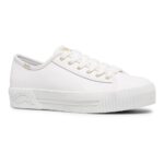 Keds Women's Triple Kick AMP Leather White - Image 3