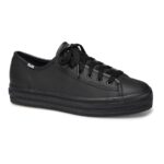 Keds Women's Triple Kick Leather Black - Image 3