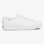 Keds Women's Triple Kick Luxe Leather White