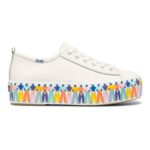 Keds Women's Triple Up Leather Rainbow People by Elizabeth Olwen White Multi - Image 11