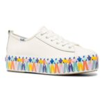 Keds Women's Triple Up Leather Rainbow People by Elizabeth Olwen White Multi - Image 13