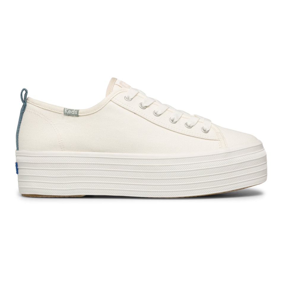 keds_womens_triple_up_organic_webbing_cream_indigo.jpg Keds Women's Triple Up Organic Webbing Cream-Indigo - Image 1