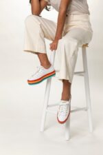 Keds Women's Triple Up Rainbow Foxing White Multi - Image 4