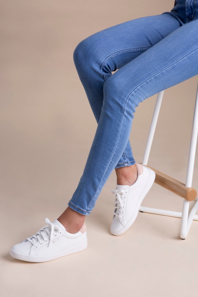 Keds Women's Ace Leather White-Blush