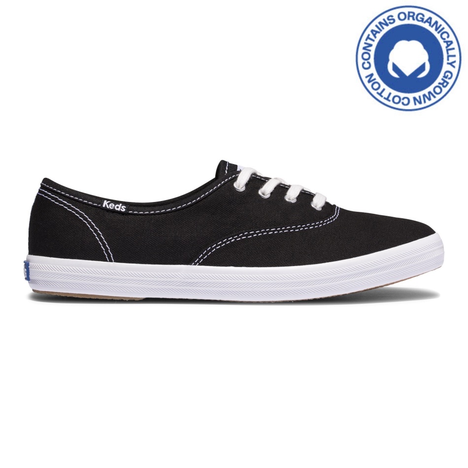 Keds Women's Champion Organic Cotton Canvas Black