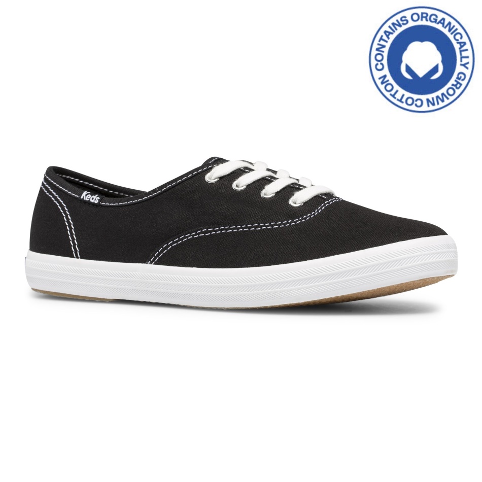 Keds Women's Champion Organic Cotton Canvas Black