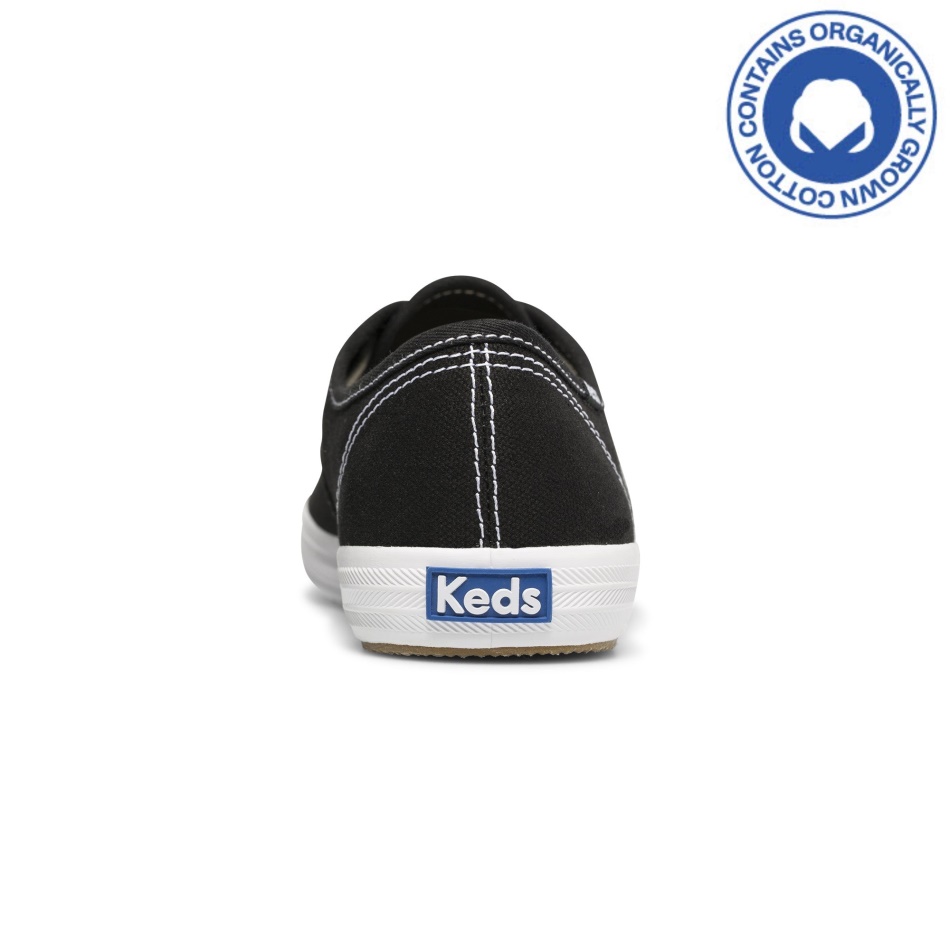 Keds Women's Champion Organic Cotton Canvas Black