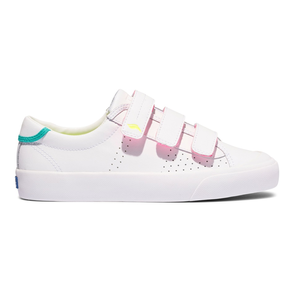 Keds Women's Crew Kick 75 V Leather White-Teal