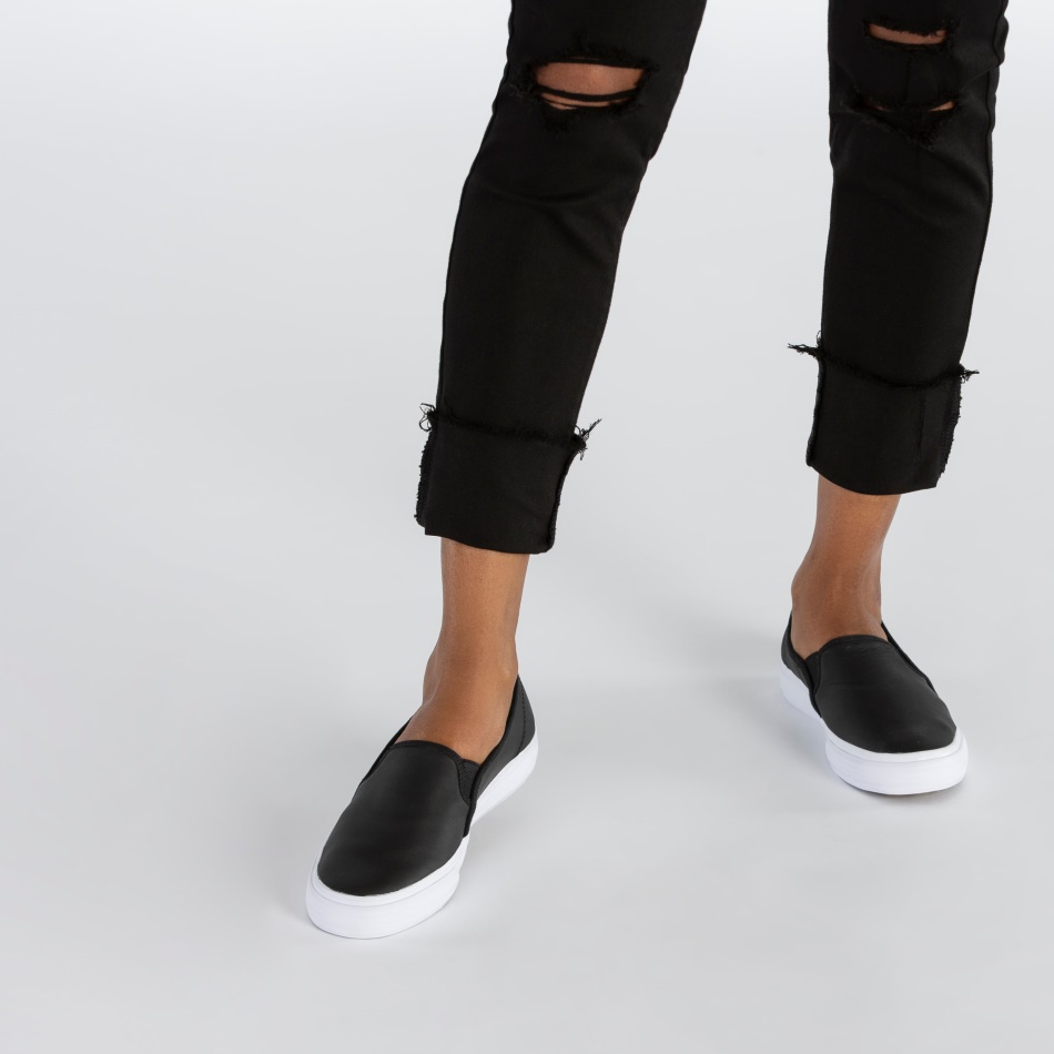 Keds Women's Double Decker Leather Black