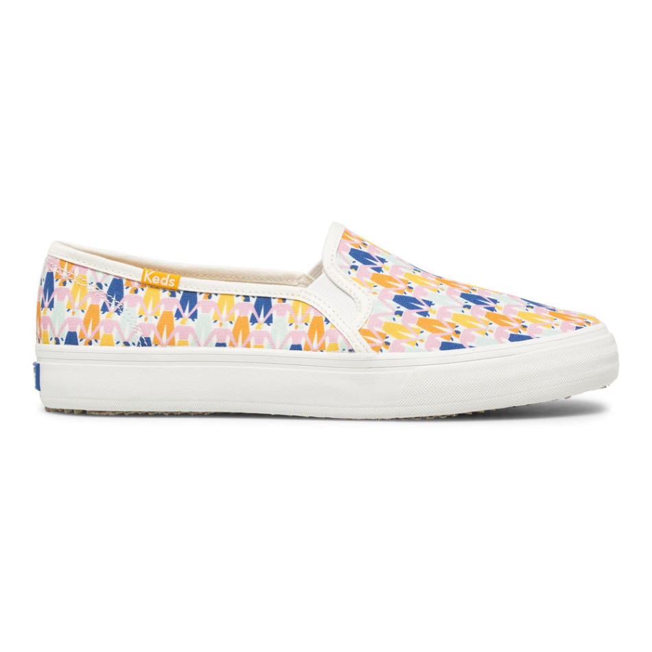 Keds Women's Double Decker Rainbow Woman By Elizabeth Olwen White Multi
