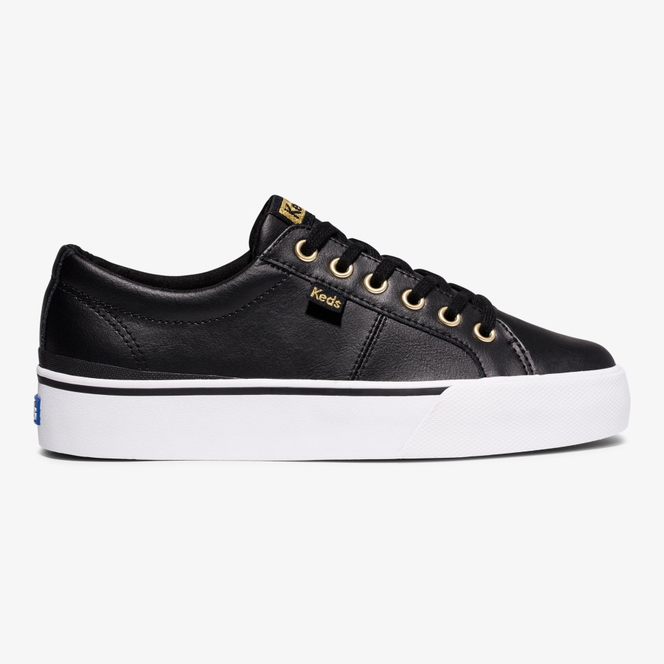 Keds Women's Jump Kick Duo Leather Black