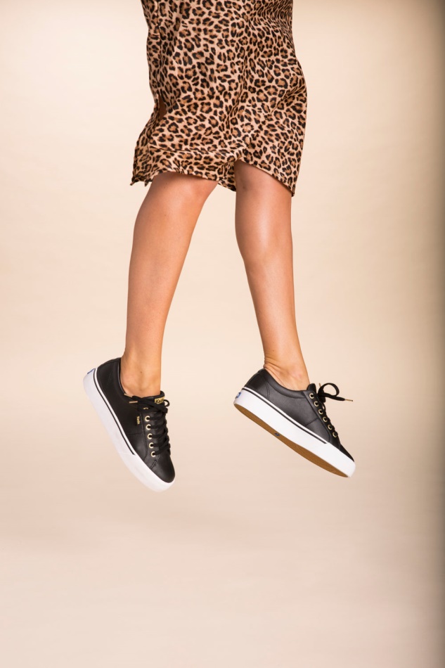 Keds Women's Jump Kick Duo Leather Black