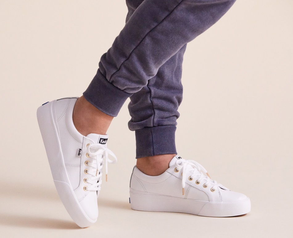 Keds Women's Jump Kick Duo Leather White