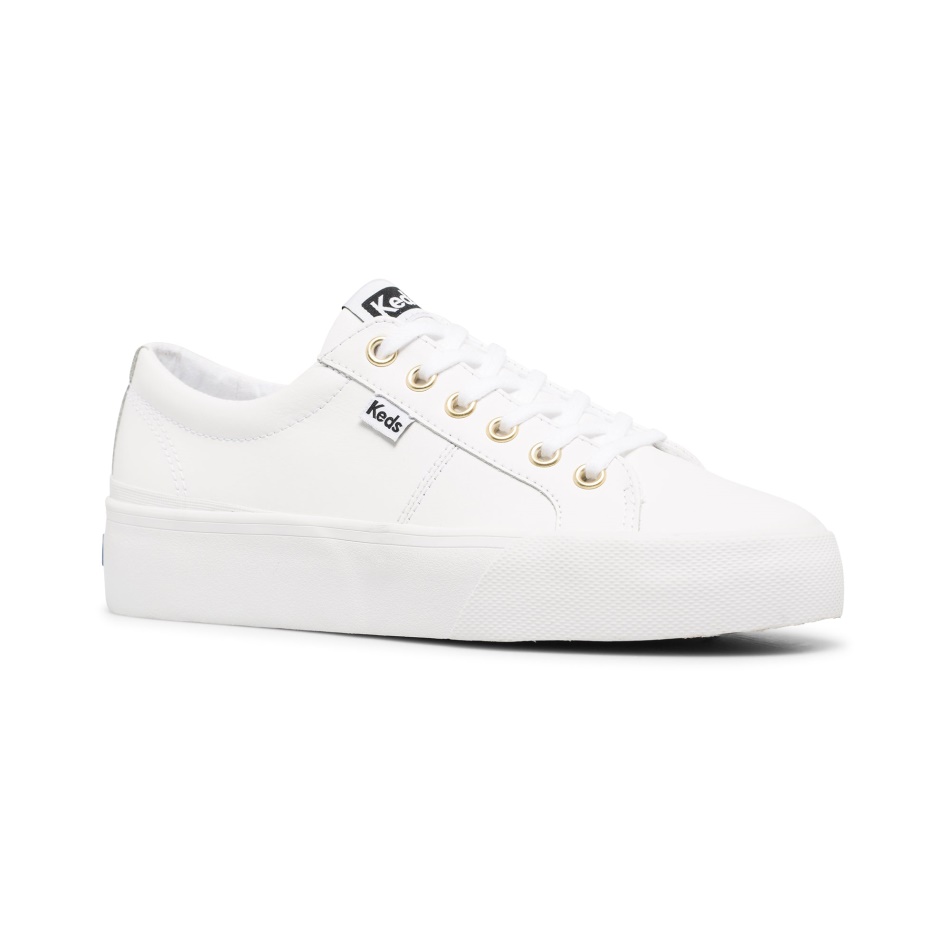 Keds Women's Jump Kick Duo Leather White