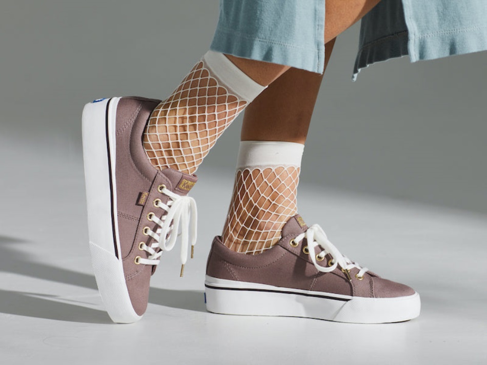 Keds Women's Jump Kick Duo Organic Cotton Mauve