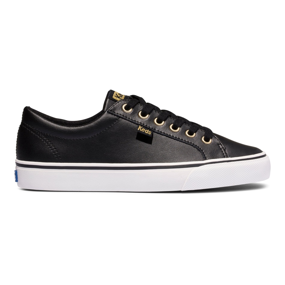 Keds Women's Jump Kick Leather Black-Gold