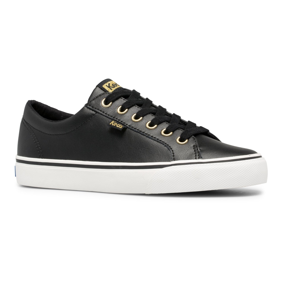 Keds Women's Jump Kick Leather Black-Gold