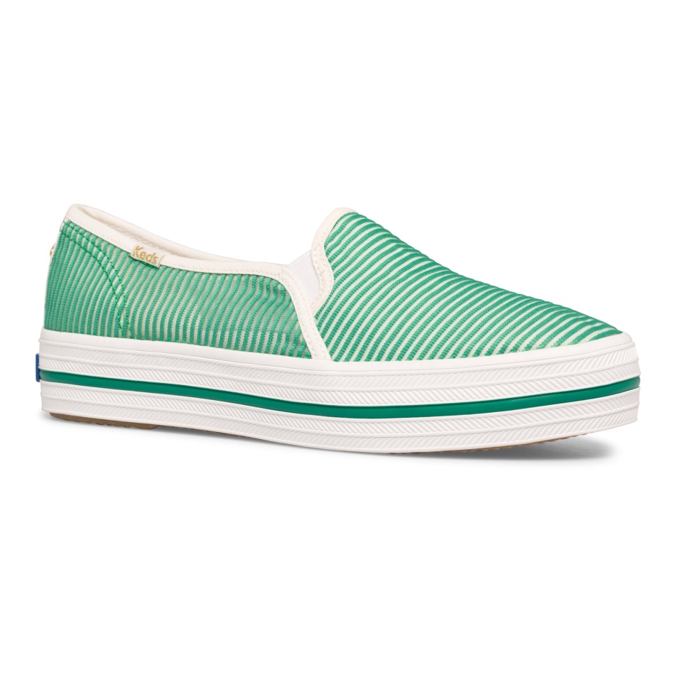 Keds Women's Keds x Kate Spade New York Triple Decker Stripe Mesh Green