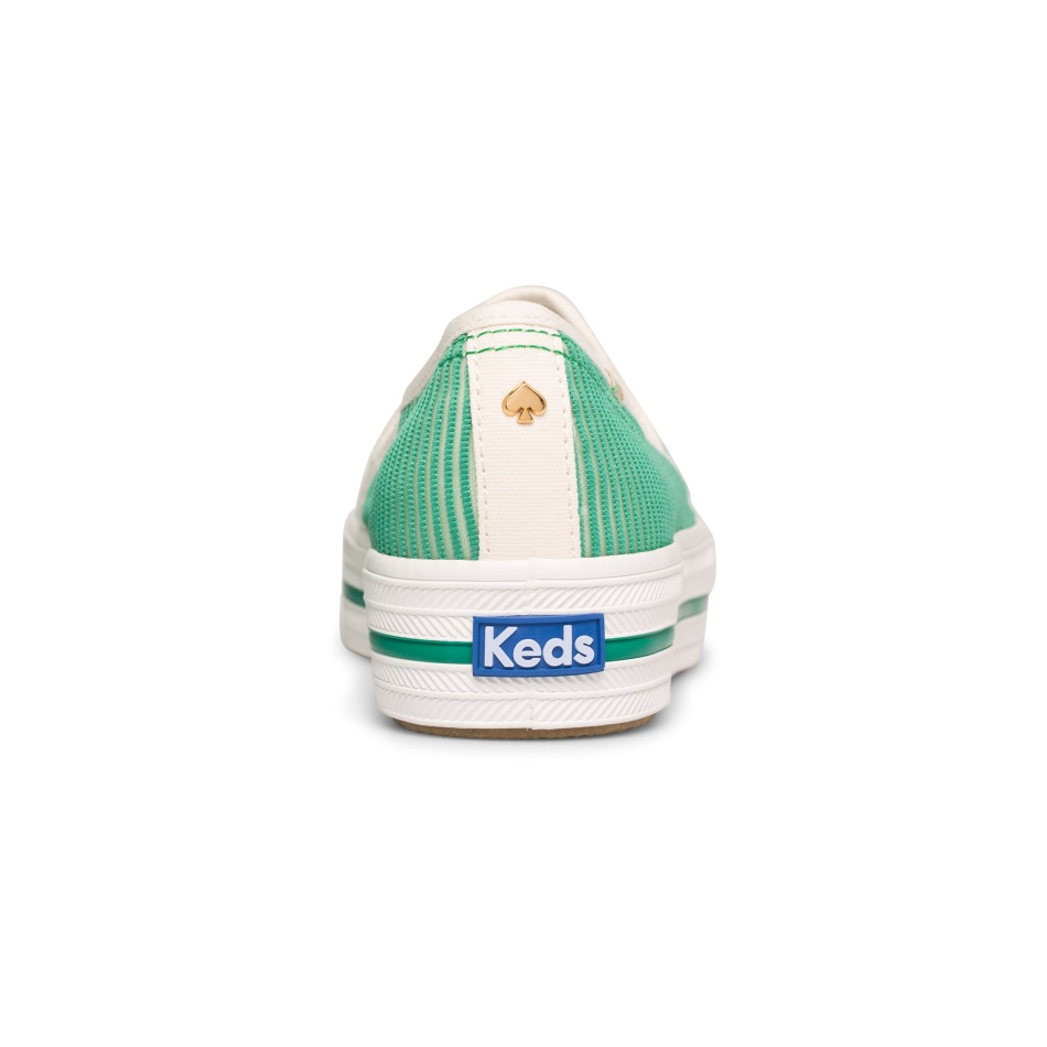Keds Women's Keds x Kate Spade New York Triple Decker Stripe Mesh Green