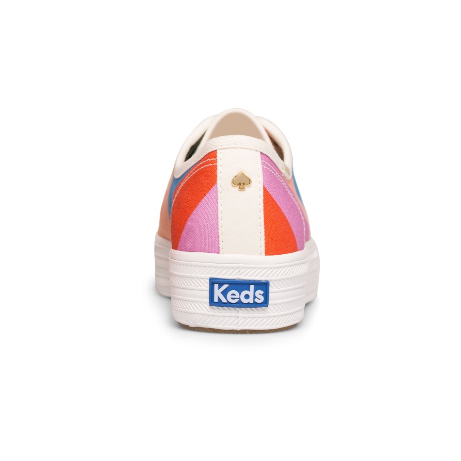 Keds Women's Keds x Kate Spade New York Triple Kick Multi Stripe Canvas Pink Multi
