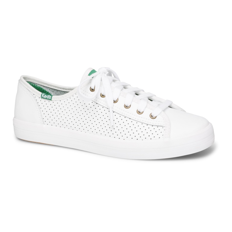 Keds Women's Kickstart Perf Leather White