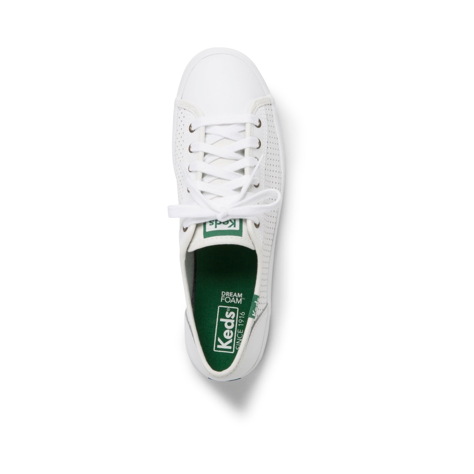Keds Women's Kickstart Perf Leather White