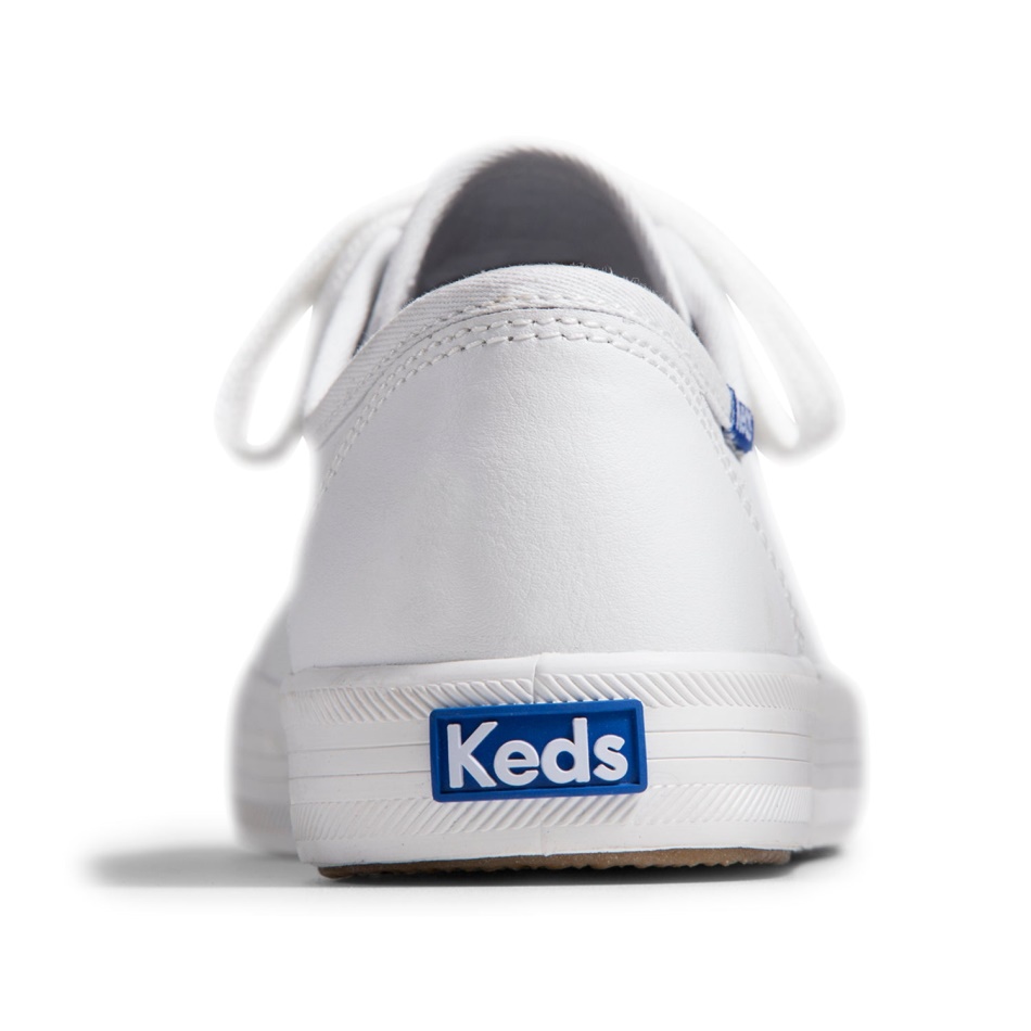 Keds Women's Kickstart Retro Court Leather White-Blue