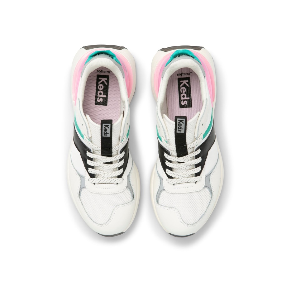 Keds Women's Tiasa White-Black-Pink