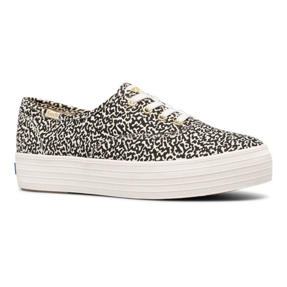 Keds Women's Triple CVO Organic Cotton Notebook Cream-Black