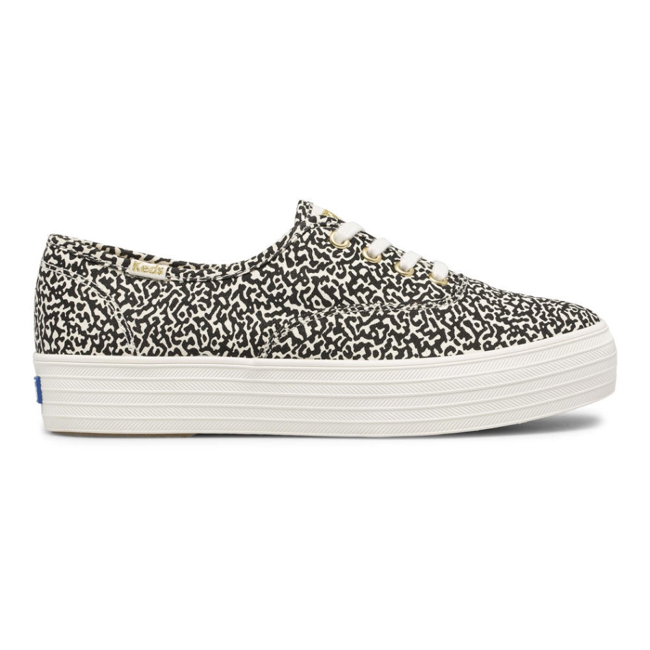 Keds Women's Triple CVO Organic Cotton Notebook Cream-Black