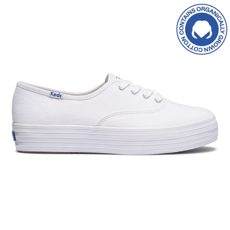 Keds Women's Triple Feat. Organic Cotton White