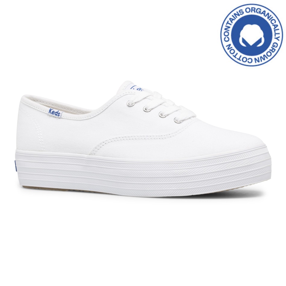Keds Women's Triple Feat. Organic Cotton White