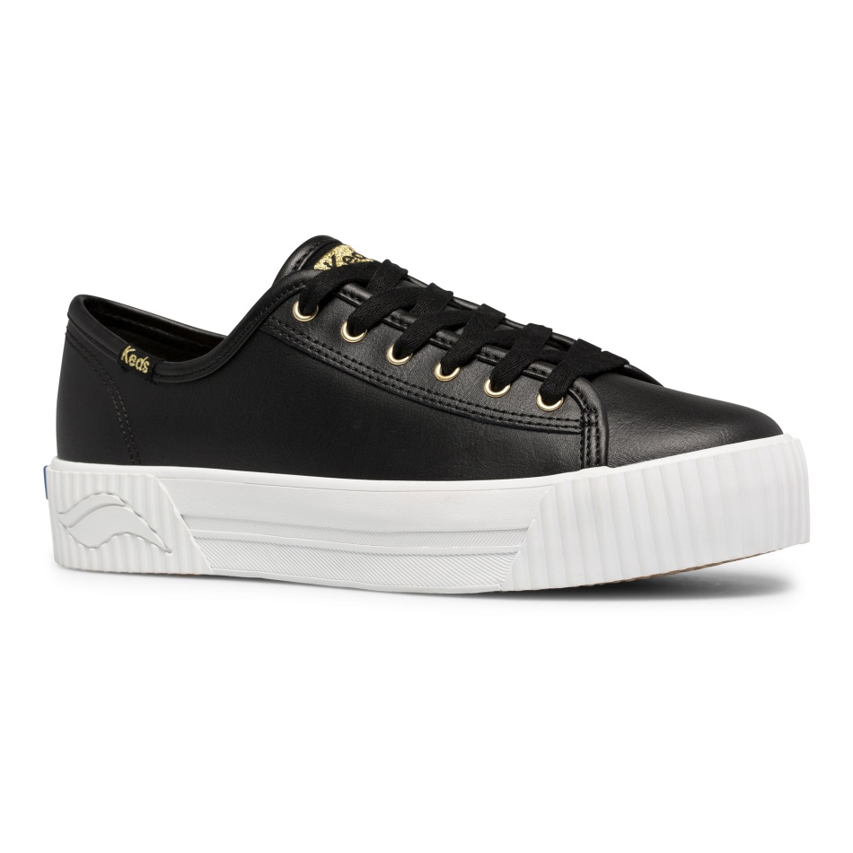Keds Women's Triple Kick AMP Leather Black