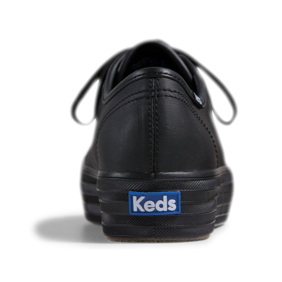 Keds Women's Triple Kick Leather Black