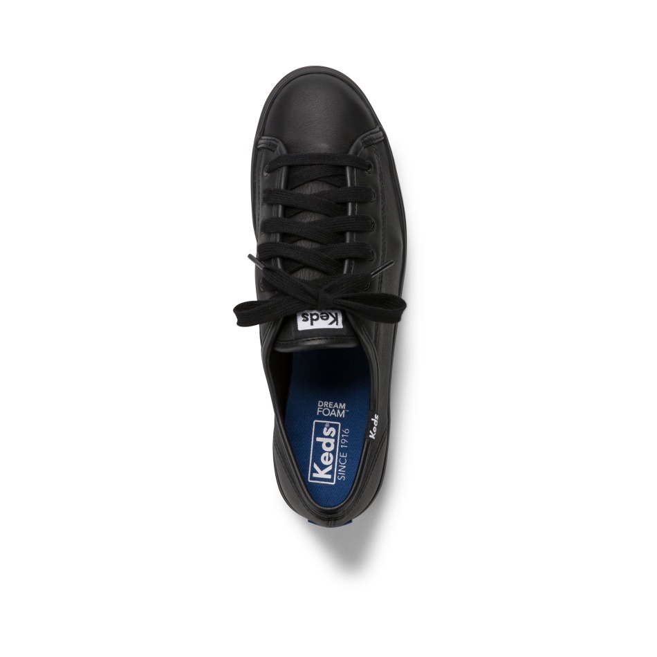 Keds Women's Triple Kick Leather Black