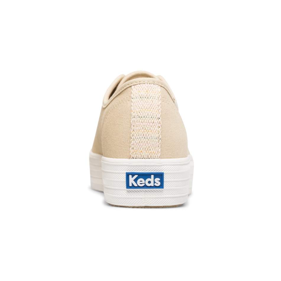 Keds Women's Triple Kick Metallic Canvas Gold