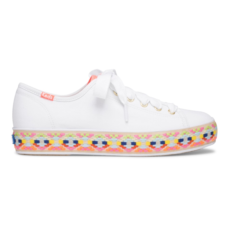 Keds Women's Triple Kick Summer Foxing White