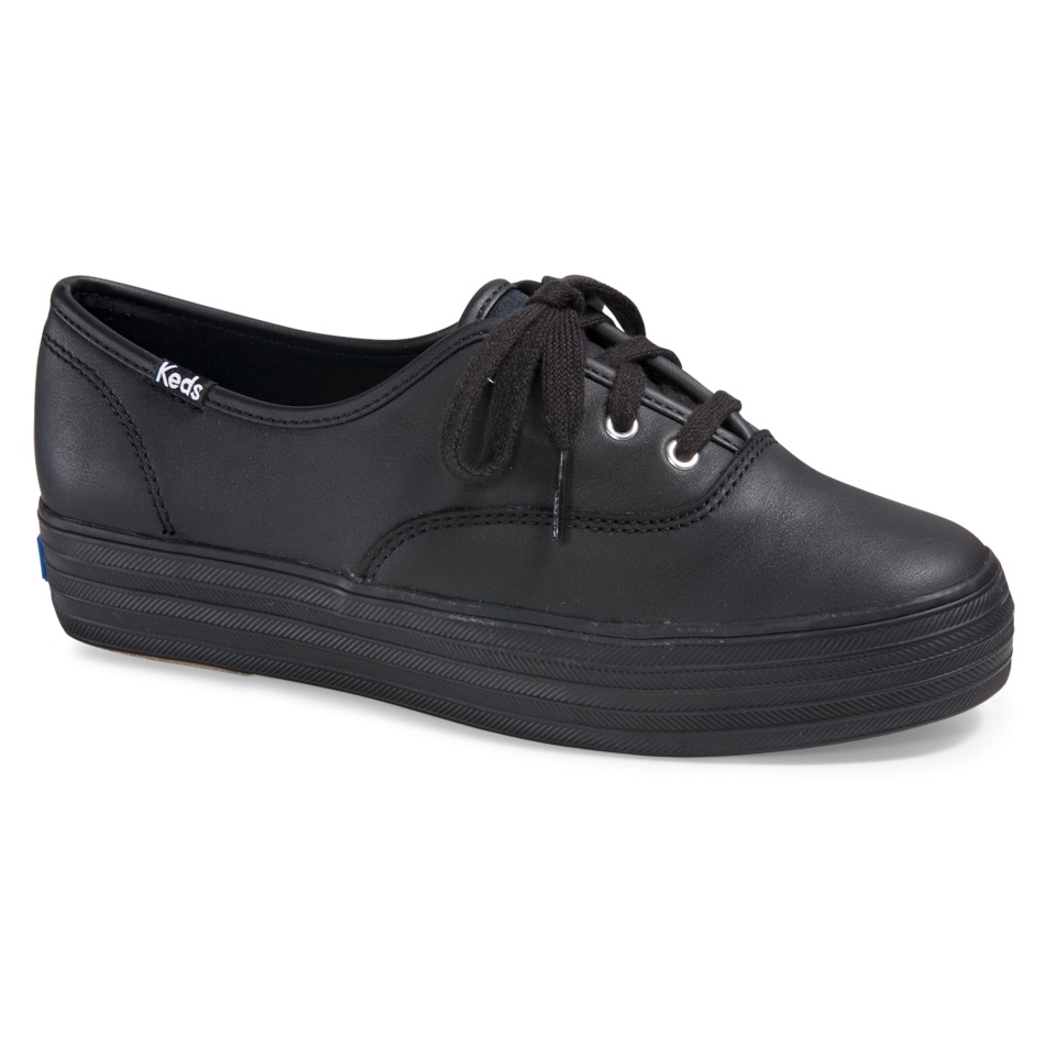 Keds Women's Triple Leather Black