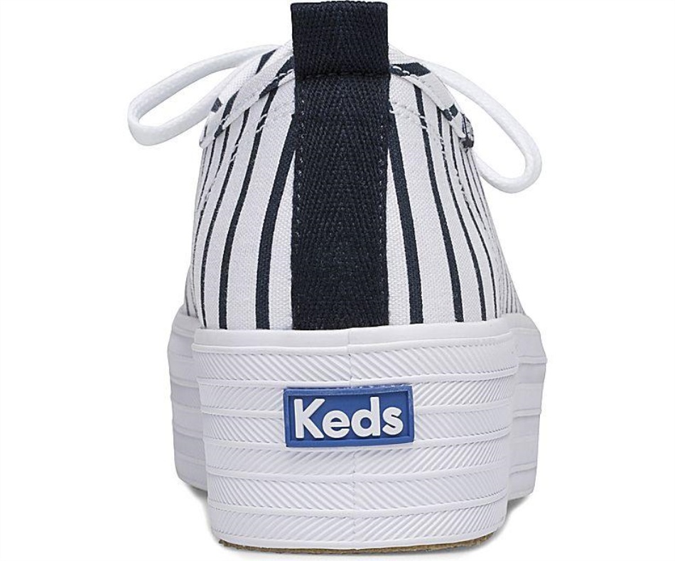 Keds Women's Triple Up Breton Stripes White-Navy