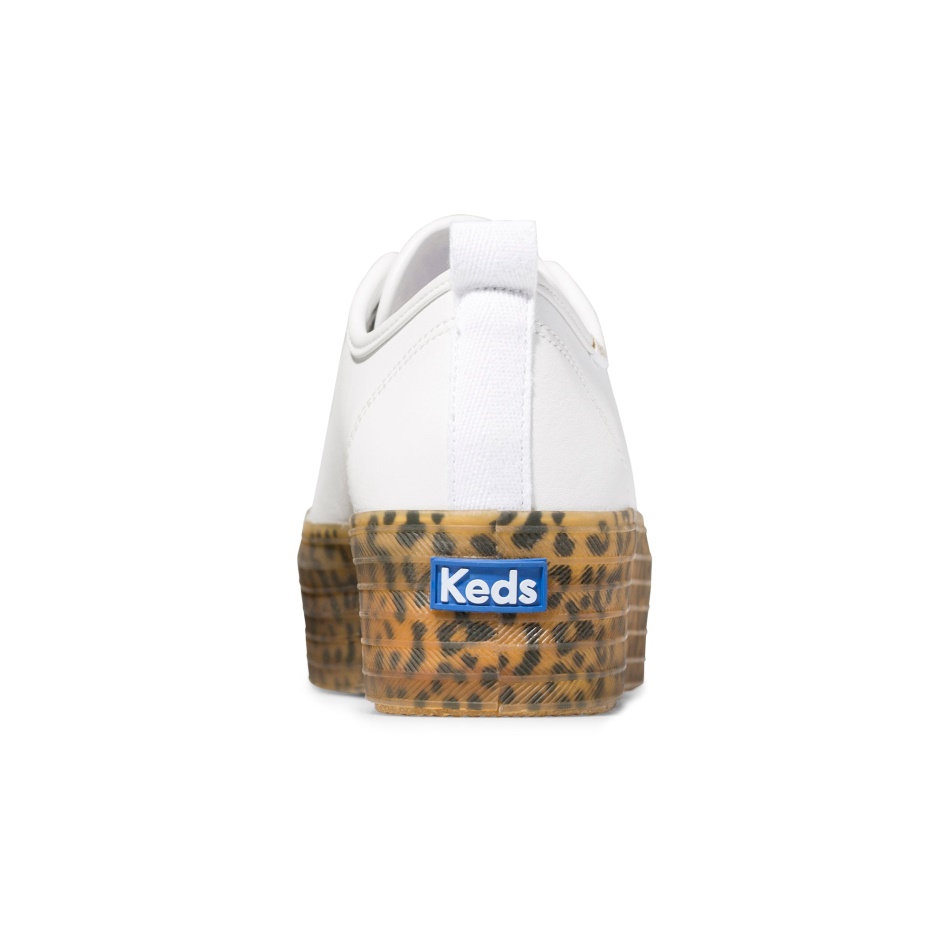 Keds Women's Triple Up Leather Foxing White